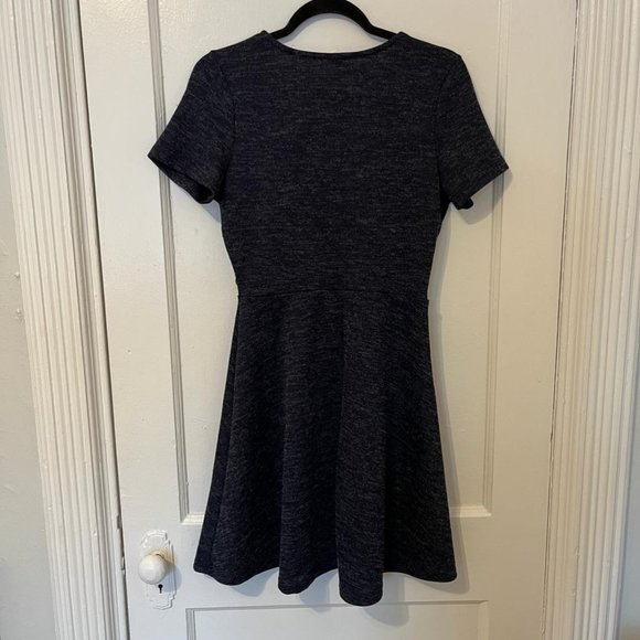 Design Lab Knit Dress, Speckled Grey/Navy Blue, US S - Picture 3 of 5